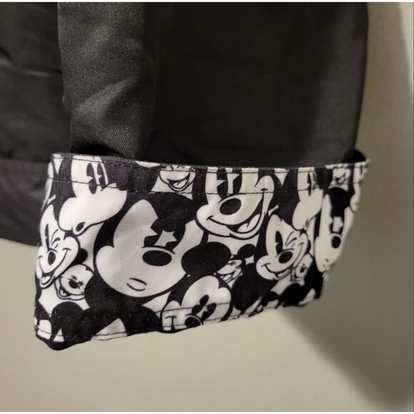 Disney Parks Women's Size S Mickey Hooded Windbreaker Jacket Black Mouse Ears - Picture 5 of 14